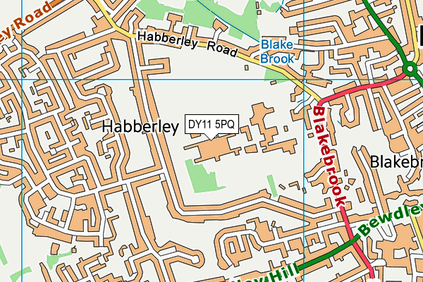 DY11 5PQ map - OS VectorMap District (Ordnance Survey)