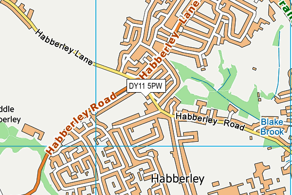 DY11 5PW map - OS VectorMap District (Ordnance Survey) DY11 5PW map - OS VectorMap District (Ordnance Survey)