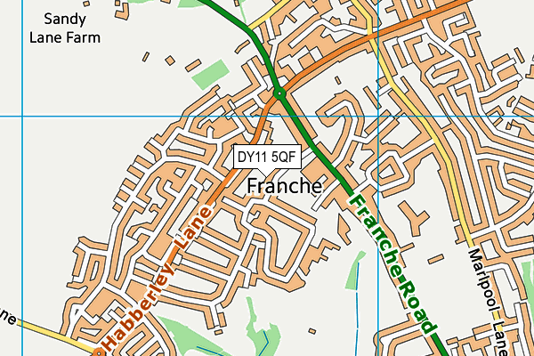 DY11 5QF map - OS VectorMap District (Ordnance Survey) DY11 5QF map - OS VectorMap District (Ordnance Survey)