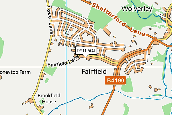 DY11 5QJ map - OS VectorMap District (Ordnance Survey)