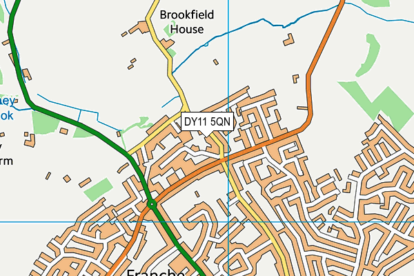DY11 5QN map - OS VectorMap District (Ordnance Survey)
