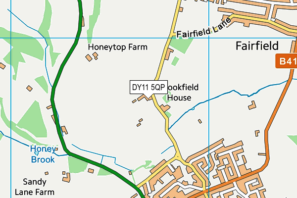 DY11 5QP map - OS VectorMap District (Ordnance Survey)