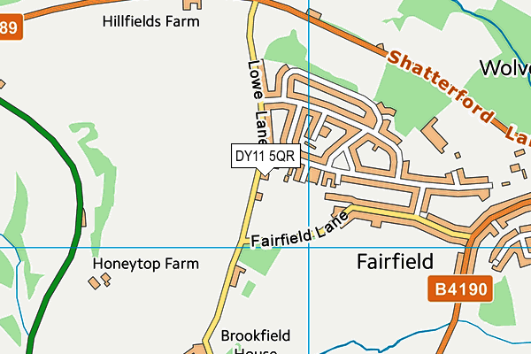 DY11 5QR map - OS VectorMap District (Ordnance Survey)