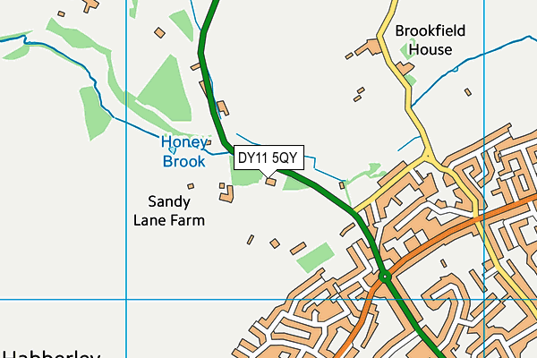 DY11 5QY map - OS VectorMap District (Ordnance Survey)