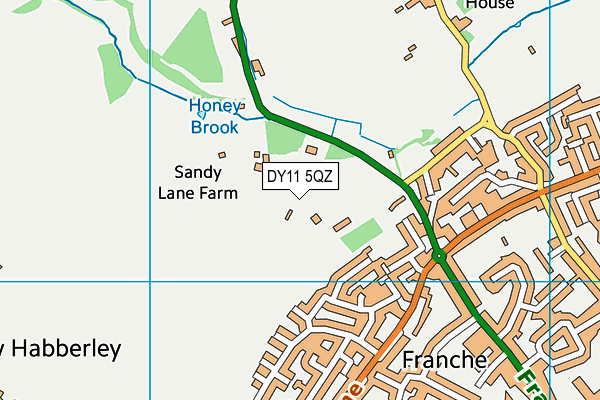 DY11 5QZ map - OS VectorMap District (Ordnance Survey) DY11 5QZ map - OS VectorMap District (Ordnance Survey)