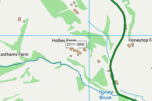 DY11 5RW map - OS VectorMap District (Ordnance Survey)
