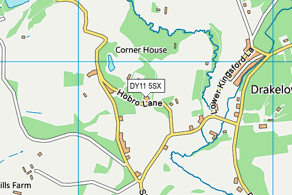 DY11 5SX map - OS VectorMap District (Ordnance Survey)