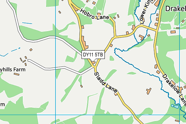 DY11 5TB map - OS VectorMap District (Ordnance Survey) DY11 5TB map - OS VectorMap District (Ordnance Survey)