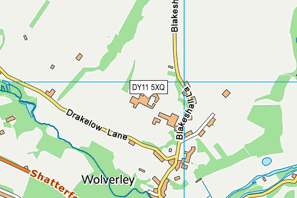DY11 5XQ map - OS VectorMap District (Ordnance Survey)