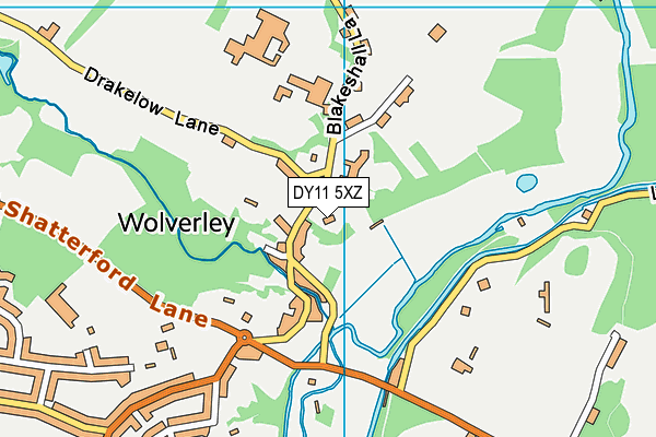 DY11 5XZ map - OS VectorMap District (Ordnance Survey) DY11 5XZ map - OS VectorMap District (Ordnance Survey)