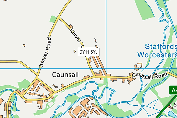 DY11 5YJ map - OS VectorMap District (Ordnance Survey) DY11 5YJ map - OS VectorMap District (Ordnance Survey)