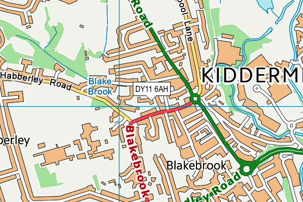 DY11 6AH map - OS VectorMap District (Ordnance Survey) DY11 6AH map - OS VectorMap District (Ordnance Survey)