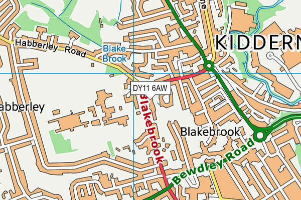 DY11 6AW map - OS VectorMap District (Ordnance Survey) DY11 6AW map - OS VectorMap District (Ordnance Survey)