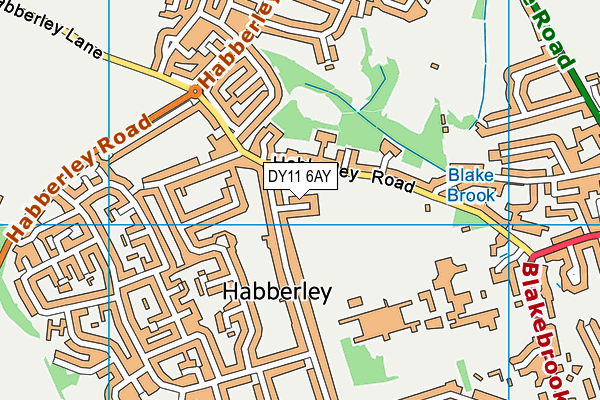 DY11 6AY map - OS VectorMap District (Ordnance Survey) DY11 6AY map - OS VectorMap District (Ordnance Survey)