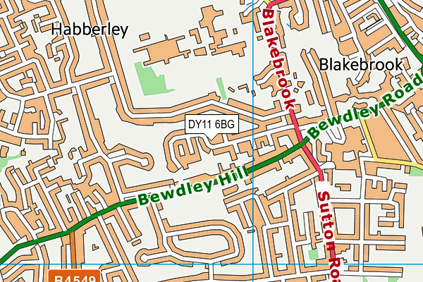 DY11 6BG map - OS VectorMap District (Ordnance Survey) DY11 6BG map - OS VectorMap District (Ordnance Survey)