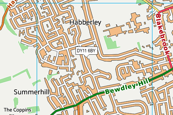 DY11 6BY map - OS VectorMap District (Ordnance Survey) DY11 6BY map - OS VectorMap District (Ordnance Survey)
