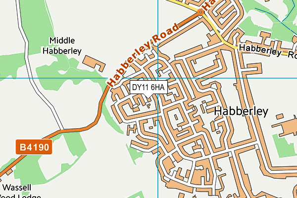 DY11 6HA map - OS VectorMap District (Ordnance Survey) DY11 6HA map - OS VectorMap District (Ordnance Survey)