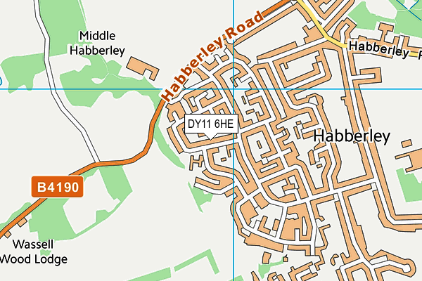 DY11 6HE map - OS VectorMap District (Ordnance Survey) DY11 6HE map - OS VectorMap District (Ordnance Survey)