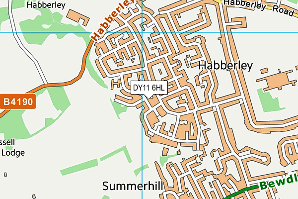 DY11 6HL map - OS VectorMap District (Ordnance Survey) DY11 6HL map - OS VectorMap District (Ordnance Survey)