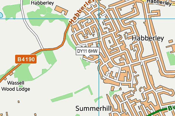DY11 6HW map - OS VectorMap District (Ordnance Survey) DY11 6HW map - OS VectorMap District (Ordnance Survey)