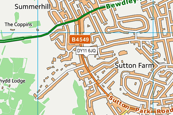 DY11 6JQ map - OS VectorMap District (Ordnance Survey) DY11 6JQ map - OS VectorMap District (Ordnance Survey)