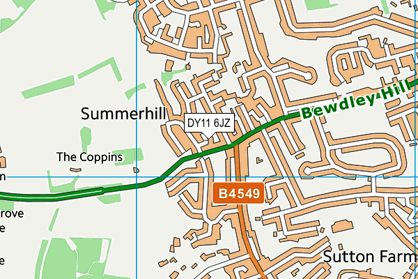 DY11 6JZ map - OS VectorMap District (Ordnance Survey) DY11 6JZ map - OS VectorMap District (Ordnance Survey)