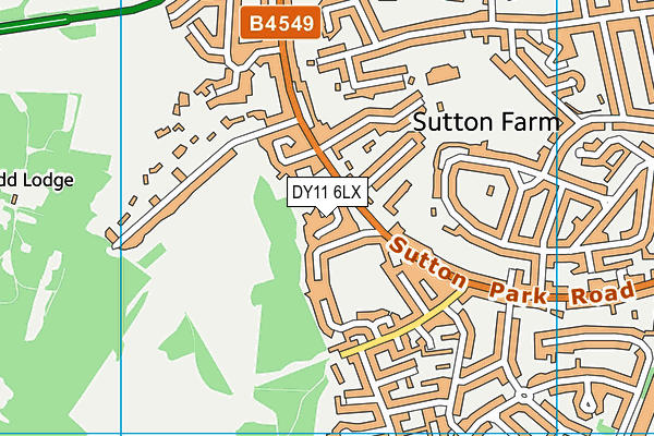 DY11 6LX map - OS VectorMap District (Ordnance Survey)