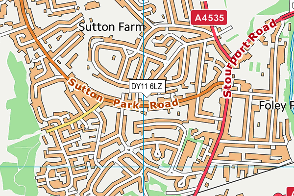 DY11 6LZ map - OS VectorMap District (Ordnance Survey) DY11 6LZ map - OS VectorMap District (Ordnance Survey)