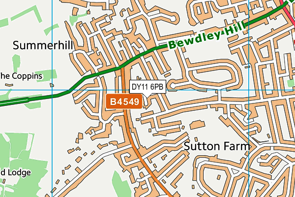 DY11 6PB map - OS VectorMap District (Ordnance Survey) DY11 6PB map - OS VectorMap District (Ordnance Survey)