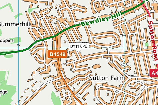 DY11 6PD map - OS VectorMap District (Ordnance Survey) DY11 6PD map - OS VectorMap District (Ordnance Survey)