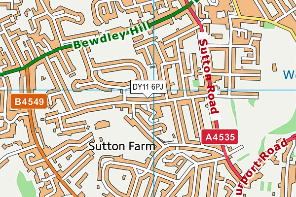 DY11 6PJ map - OS VectorMap District (Ordnance Survey) DY11 6PJ map - OS VectorMap District (Ordnance Survey)