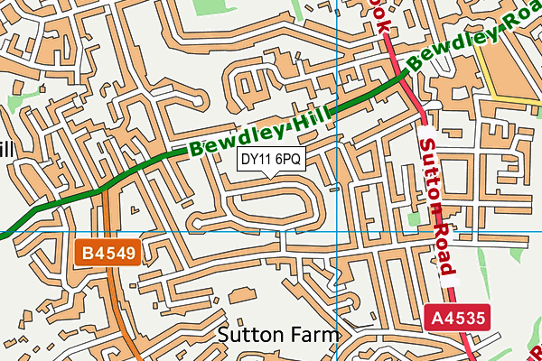DY11 6PQ map - OS VectorMap District (Ordnance Survey) DY11 6PQ map - OS VectorMap District (Ordnance Survey)