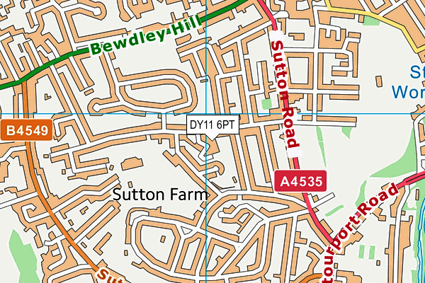 DY11 6PT map - OS VectorMap District (Ordnance Survey) DY11 6PT map - OS VectorMap District (Ordnance Survey)