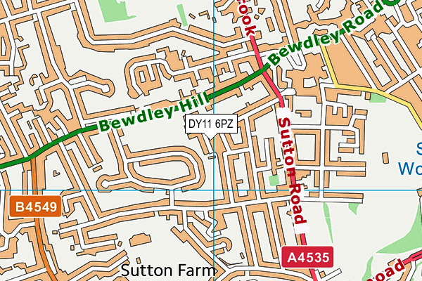 DY11 6PZ map - OS VectorMap District (Ordnance Survey) DY11 6PZ map - OS VectorMap District (Ordnance Survey)