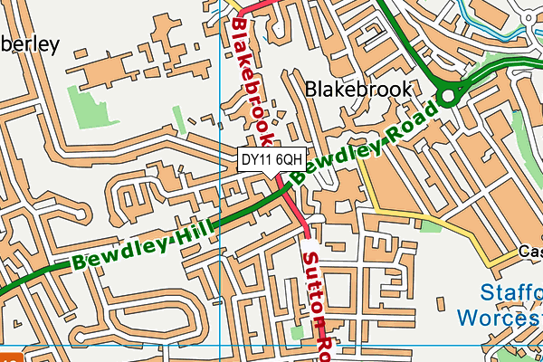 DY11 6QH map - OS VectorMap District (Ordnance Survey) DY11 6QH map - OS VectorMap District (Ordnance Survey)