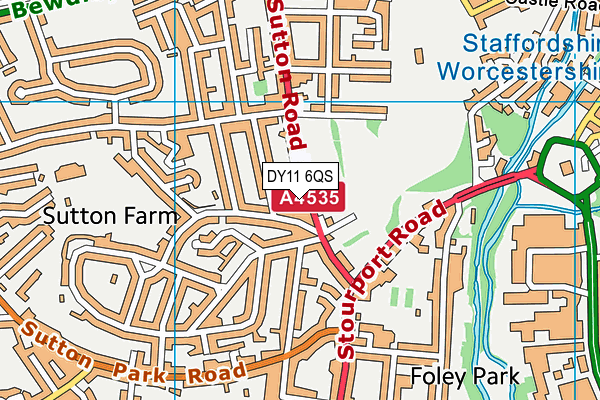 DY11 6QS map - OS VectorMap District (Ordnance Survey) DY11 6QS map - OS VectorMap District (Ordnance Survey)