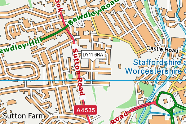 DY11 6RA map - OS VectorMap District (Ordnance Survey) DY11 6RA map - OS VectorMap District (Ordnance Survey)