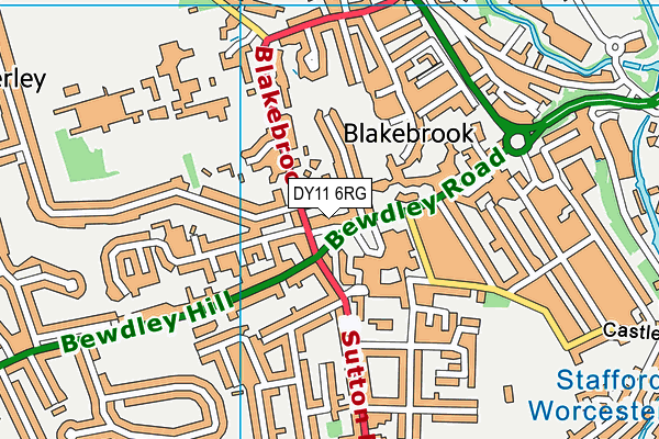 DY11 6RG map - OS VectorMap District (Ordnance Survey) DY11 6RG map - OS VectorMap District (Ordnance Survey)