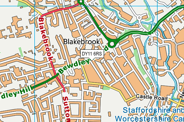 DY11 6RS map - OS VectorMap District (Ordnance Survey)