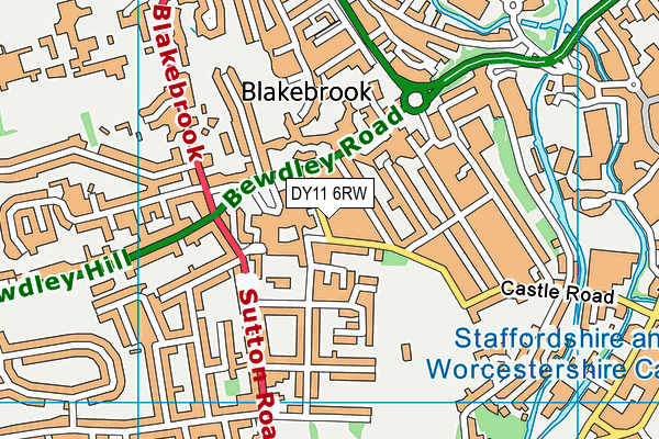 DY11 6RW map - OS VectorMap District (Ordnance Survey) DY11 6RW map - OS VectorMap District (Ordnance Survey)