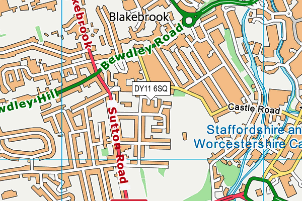 DY11 6SQ map - OS VectorMap District (Ordnance Survey) DY11 6SQ map - OS VectorMap District (Ordnance Survey)