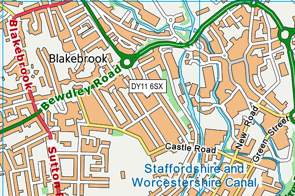 DY11 6SX map - OS VectorMap District (Ordnance Survey) DY11 6SX map - OS VectorMap District (Ordnance Survey)