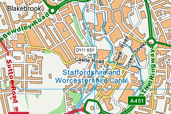 DY11 6SY map - OS VectorMap District (Ordnance Survey)