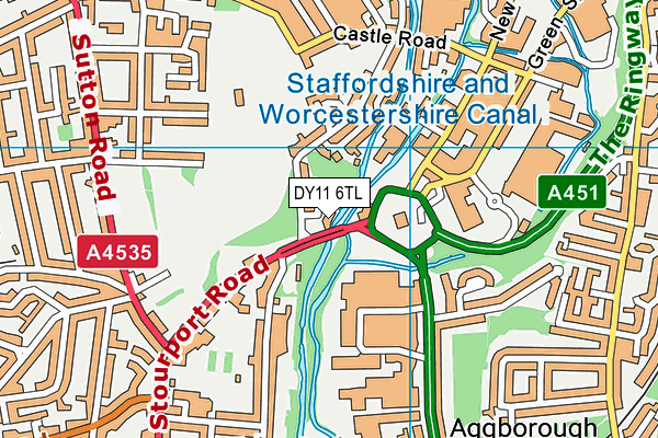 DY11 6TL map - OS VectorMap District (Ordnance Survey)
