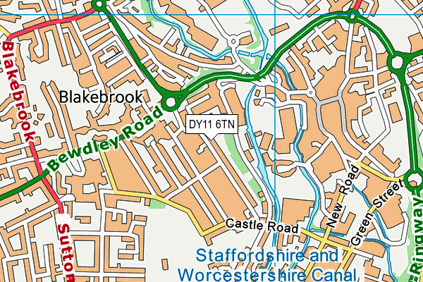 DY11 6TN map - OS VectorMap District (Ordnance Survey) DY11 6TN map - OS VectorMap District (Ordnance Survey)