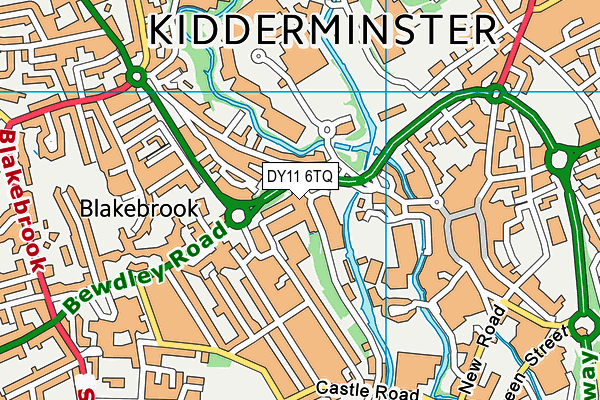 DY11 6TQ map - OS VectorMap District (Ordnance Survey)