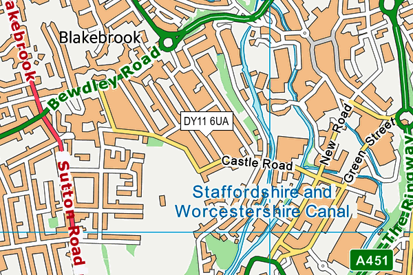 DY11 6UA map - OS VectorMap District (Ordnance Survey) DY11 6UA map - OS VectorMap District (Ordnance Survey)