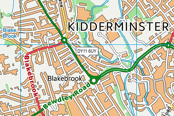 DY11 6UY map - OS VectorMap District (Ordnance Survey)
