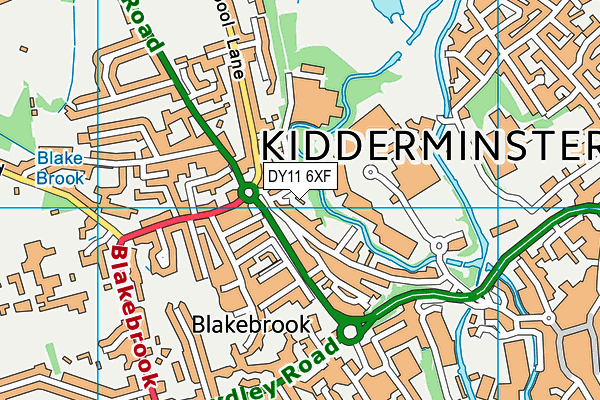 DY11 6XF map - OS VectorMap District (Ordnance Survey)