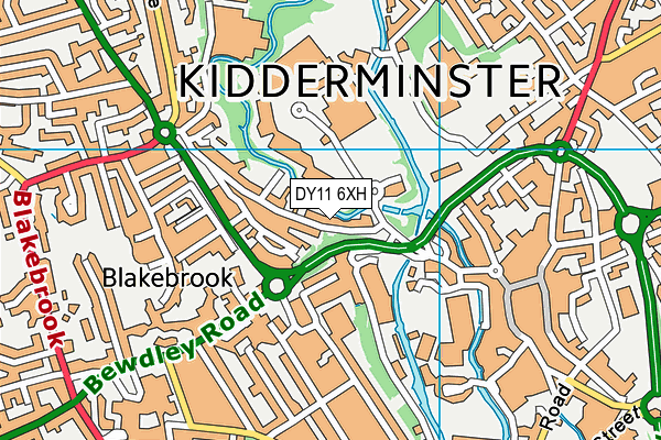 DY11 6XH map - OS VectorMap District (Ordnance Survey)